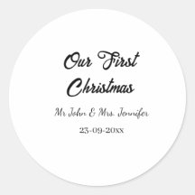 Onze eerste kerst mis en mevrouw koppel naam datum