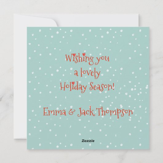 Onze Eerste Kerst Mis -  Twee Schattige Katten Feestdagenkaart (Achterkant)