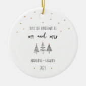 Onze eerste kerst Mr en Mrs Christmas Ornament (Voorkant)