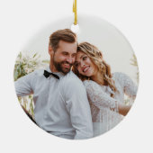 Onze eerste kerst Mr en Mrs Christmas Ornament (Achterkant)