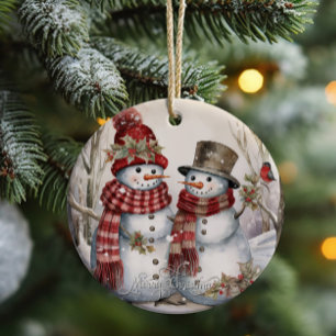 Onze eerste kerst Mr. en Mrs. Pas getrouwd Ornamen Keramisch Ornament
