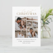 onze eerste kerst , newlywed bedankkaart (Staand voorkant)