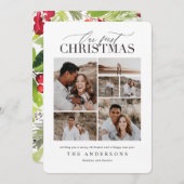 onze eerste kerst , newlywed bedankkaart (Voorkant / Achterkant)