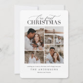 onze eerste kerst , newlywed bedankkaart (Voorkant)