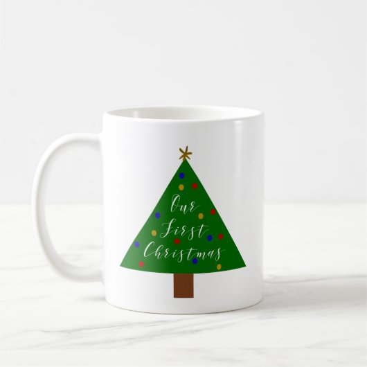Onze Eerste Kerst Nieuw Getrouwd Eerste Kerst Mis Koffiemok (Links)