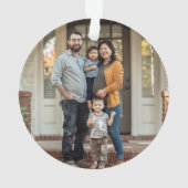 Onze eerste kerst nieuwe huis foto rustieke nacht ornament (achterkant)