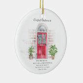 Onze eerste kerst nieuwe huis Waterverf Keramisch Ornament (Rechts)