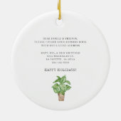 Onze eerste kerst nieuwe huis Waterverf Keramisch Ornament (Achterkant)