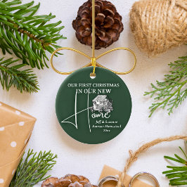 Onze eerste kerst nieuwe huisje FOTO Keramisch Ornament