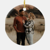 Onze eerste kerst nieuwe huisje FOTO Keramisch Ornament (Achterkant)