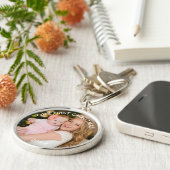 Onze eerste kerst nieuwe mama foto sleutelhanger (Zijkant)