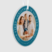 Onze eerste kerst nieuwe, moderne, eenvoudige foto ornament (voorkant)