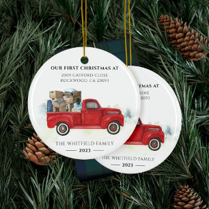 Onze eerste kerst nieuwe thuis Feestdagen Keramisch Ornament