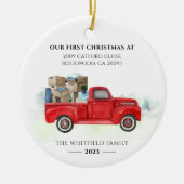 Onze eerste kerst nieuwe thuis Feestdagen Keramisch Ornament (Voorkant)