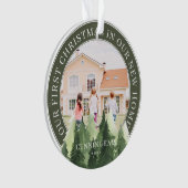 Onze eerste kerst nieuwe thuisfoto Keepomwille Ornament (voorkant)