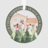 Onze eerste kerst nieuwe thuisfoto Keepomwille Ornament (achterkant)