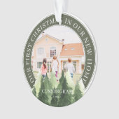 Onze eerste kerst nieuwe thuisfoto Keepomwille Ornament (voorkant)