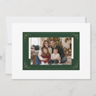 Onze Eerste Kerst Nieuwgetrouwd Foto Vakantiekaart Kaart