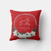 Onze Eerste Kerst Nieuwgetrouwd Kerstmis Kussen (Achterkant)