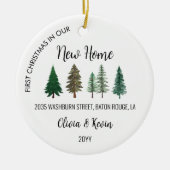 Onze eerste kerst op de nieuwe foto keramisch ornament (Voorkant)