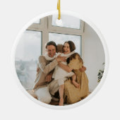 Onze eerste kerst op de nieuwe foto keramisch ornament (Achterkant)