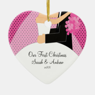 Onze eerste kerst Ornament bruid & bruidegom