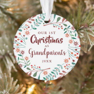 Onze Eerste Kerst Ouders Bloemstuk Baby Foto Ornament