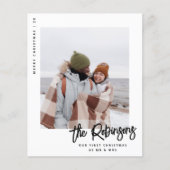 Onze eerste kerst Pas getrouwd foto vakantie budge (Voorkant)