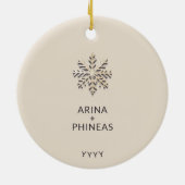 Onze eerste kerst Pas getrouwd Ornament (Achterkant)