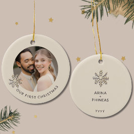 Onze eerste kerst Pas getrouwd Ornament