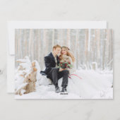 Onze eerste kerst Pas getrouwd vakantie fotokaart Feestdagenkaart (Achterkant)