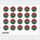 Onze eerste kerst ronde sticker (Vel)