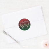 Onze eerste kerst ronde sticker (Envelop)