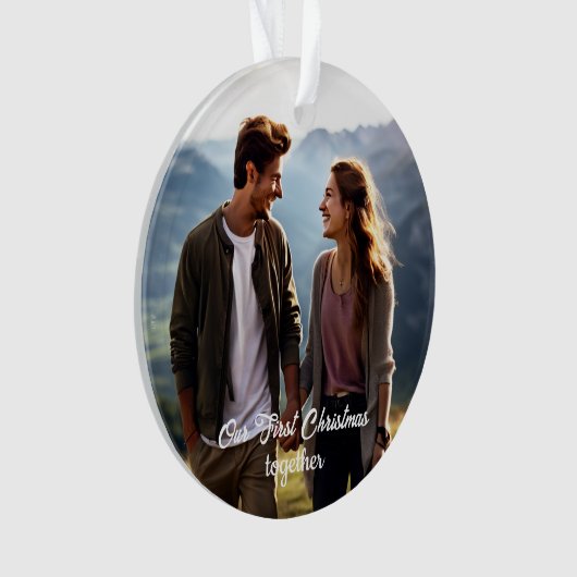 Onze eerste kerst samen 1 foto ornament (voorkant)