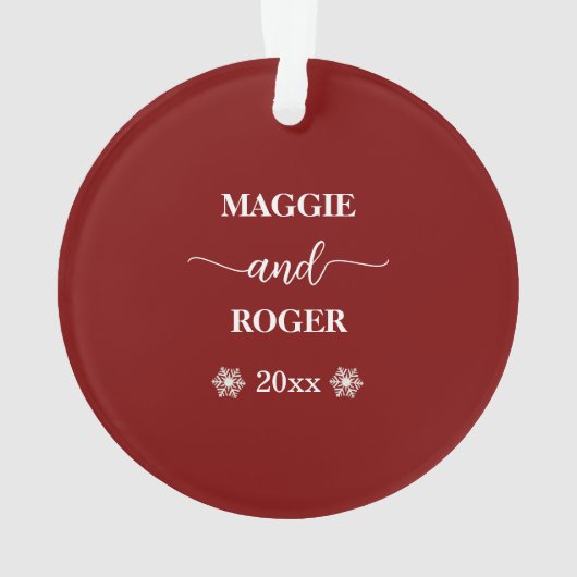 Onze eerste kerst samen 1 foto ornament (achterkant)