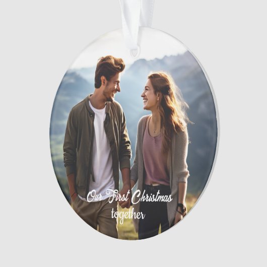 Onze eerste kerst samen 1 foto ornament (voorkant)