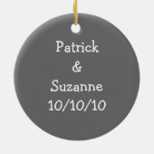 Onze eerste kerst samen 2010 (pinguïns) keramisch ornament (Achterkant)