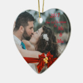 Onze eerste kerst samen 2017 keramisch ornament (Links)