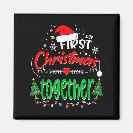 Onze eerste kerst samen 2021 1e kerst magneet (Voorkant)
