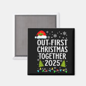 Onze eerste kerst samen 2025 bijpassende kerst magneet (Voorkant / Achterkant)