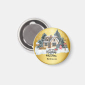 Onze eerste kerst samen aangepaste naam magneet (Voorkant / Achterkant)