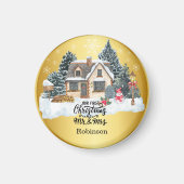 Onze eerste kerst samen aangepaste naam magneet (Voorkant)