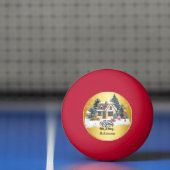 Onze eerste kerst samen aangepaste naam pingpongbal (Net)