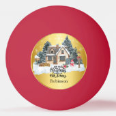 Onze eerste kerst samen aangepaste naam pingpongbal (Voorkant)