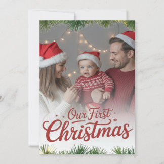 Onze eerste kerst samen als gezin kaart