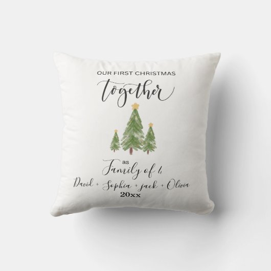 Onze eerste kerst samen als gezin kussen (Achterkant)