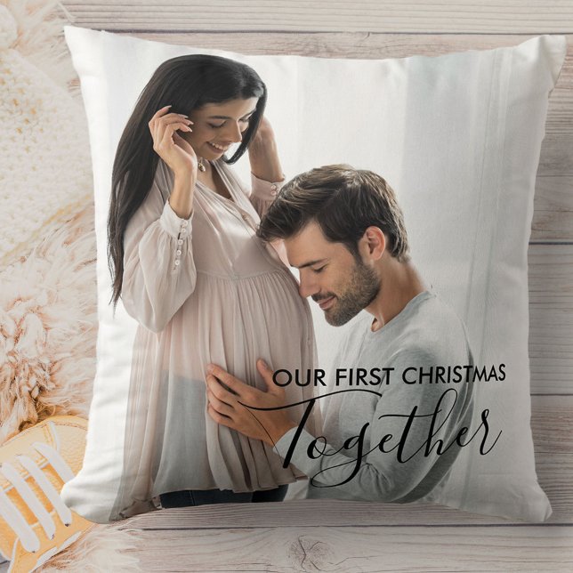 Onze Eerste Kerst Samen Custom 2 Foto Kussen (Creator heeft geüpload)