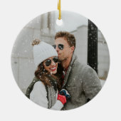 Onze eerste kerst samen foto keramisch ornament (Achterkant)