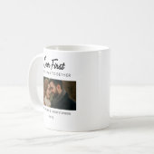 Onze Eerste Kerst Samen Foto Minimal Modern Koffiemok (Voorkant links)