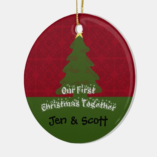 Onze eerste kerst samen foto Ornament (Links)